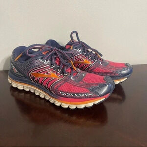 Brooks Glycerin 12 Running Shoes Sneakers Womens US Size 8.5 3D Fit Print